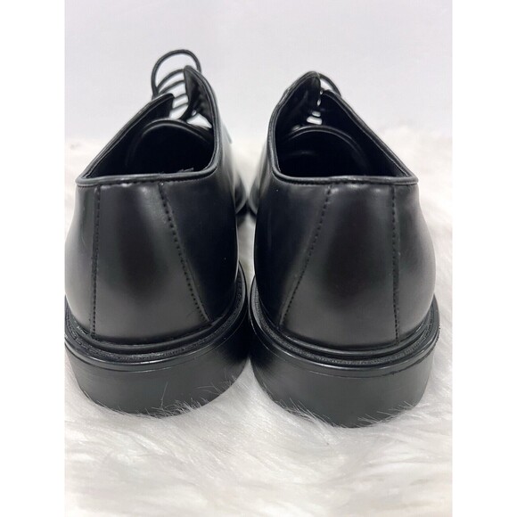 Zara Men’s Black Leather Lace Up Derby Dress Shoes Size EUR 41 US 8 main image 4